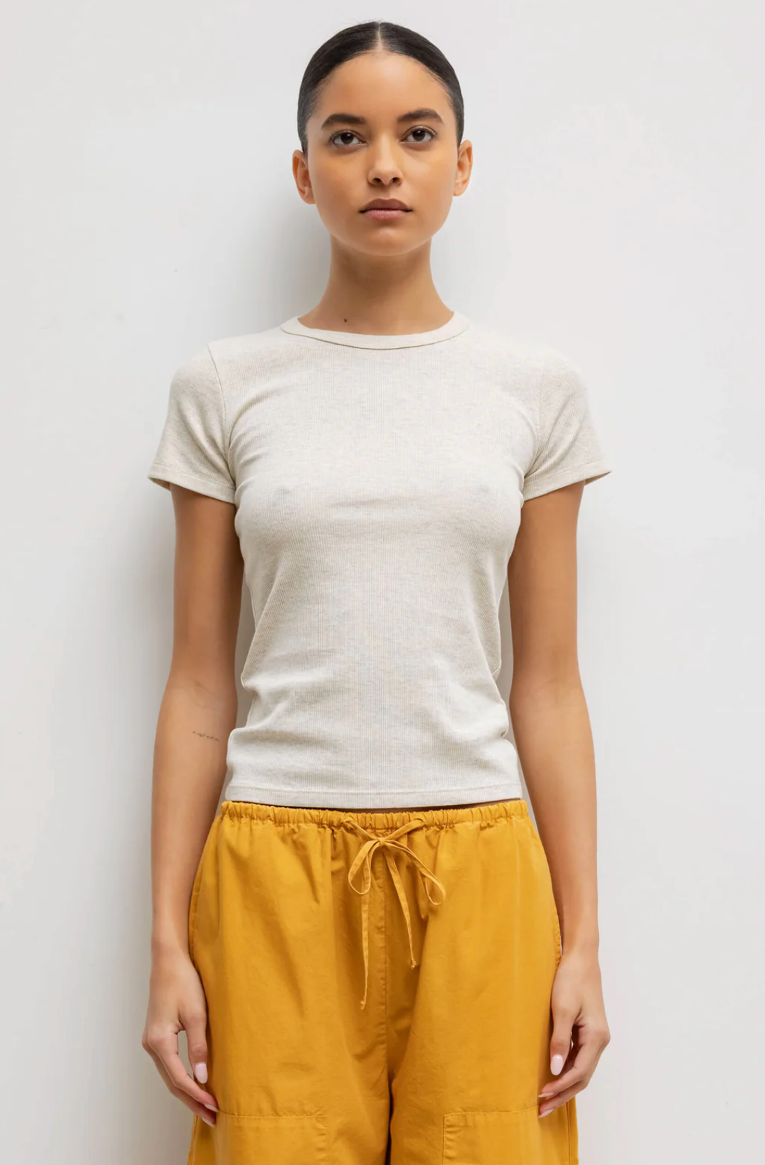 The Kelly Slim Fit Tee - Oatmeal