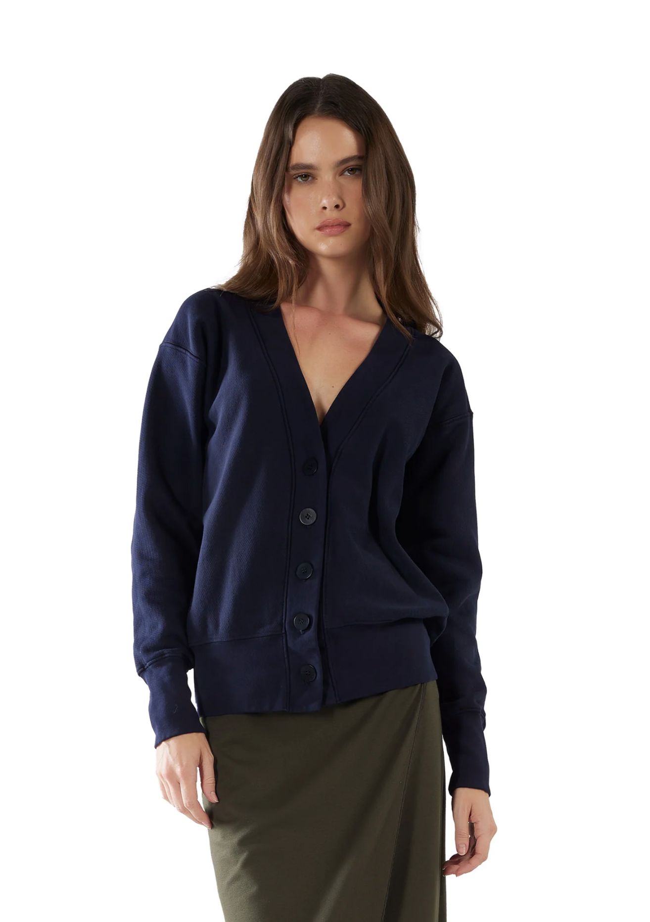 Carly Boyfriend Cardigan - Navy