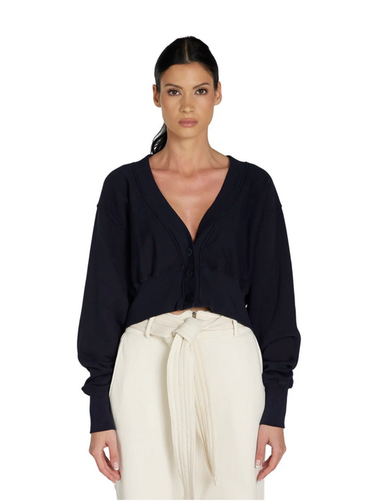 Diana Crop Cardigan - Navy