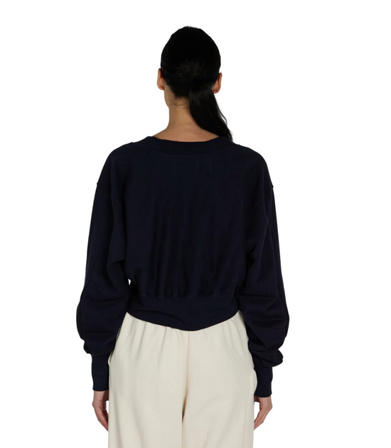 Diana Crop Cardigan - Navy