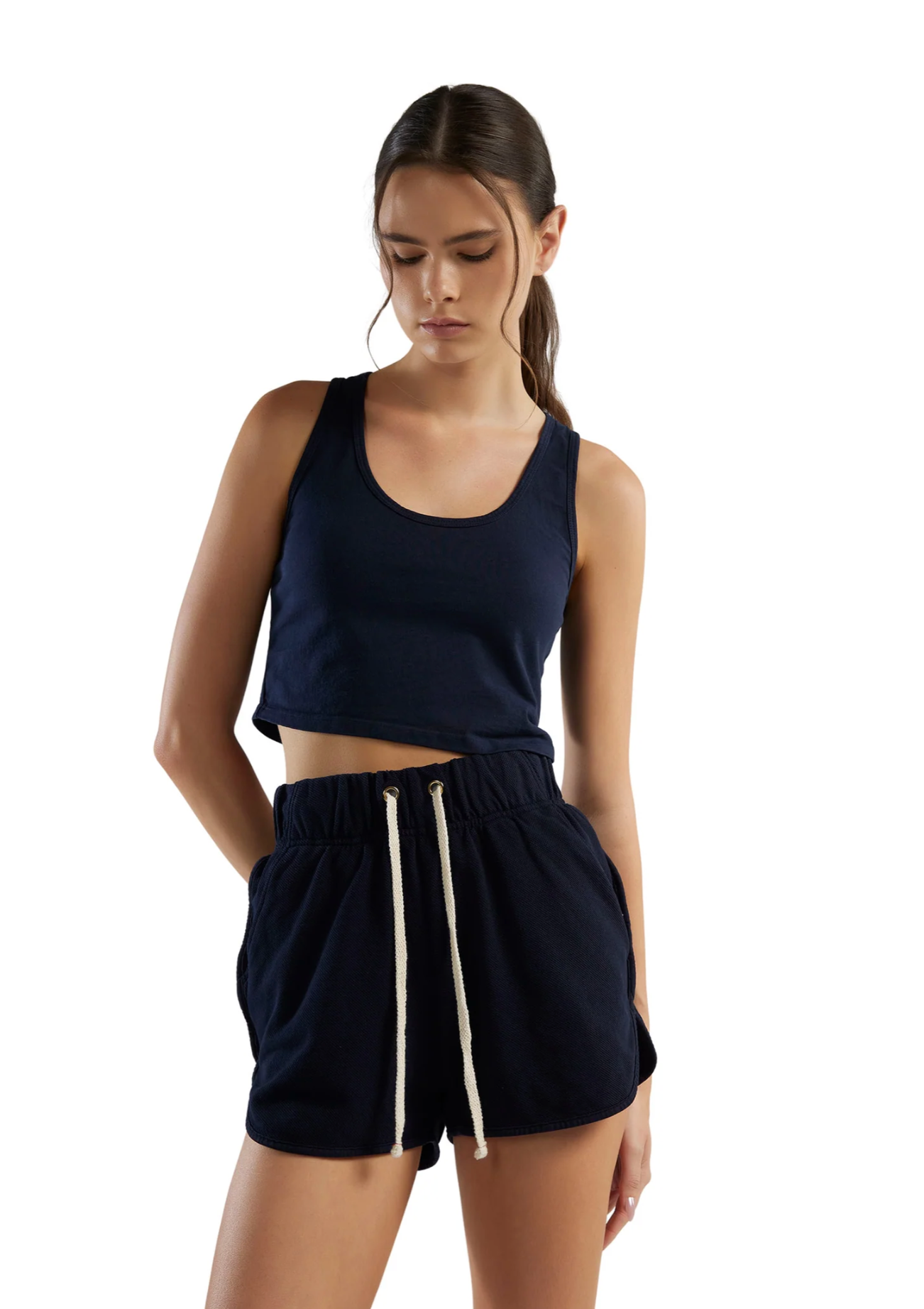 Kerry Crop Tank - Navy