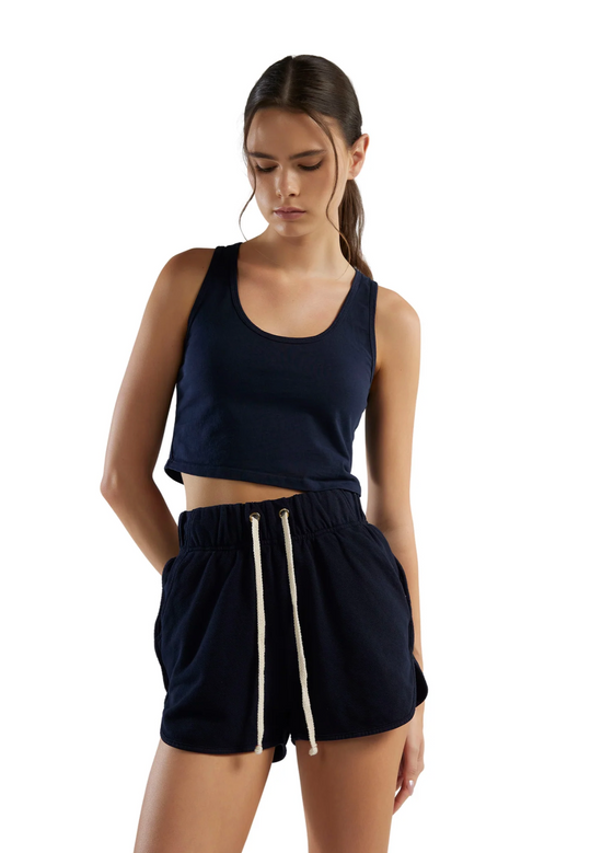 Kerry Crop Tank - Navy